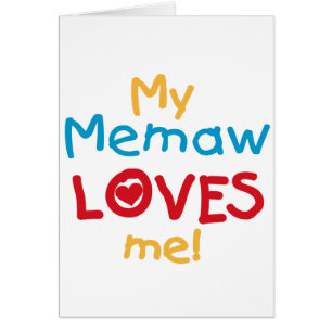 Cartão Minha memória me ama T-shirts e presentes