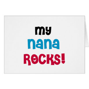Cartão Minha Nana Rocks T-shirts e presentes