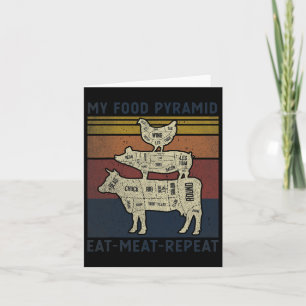 Cartão Minha Pirâmide Comida Comeu Carne Repetindo Fundiç
