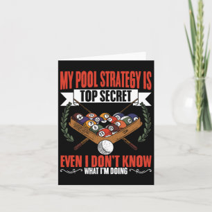 Cartão Minha Piscina Estratégia Snooker Jogo Jogadores de