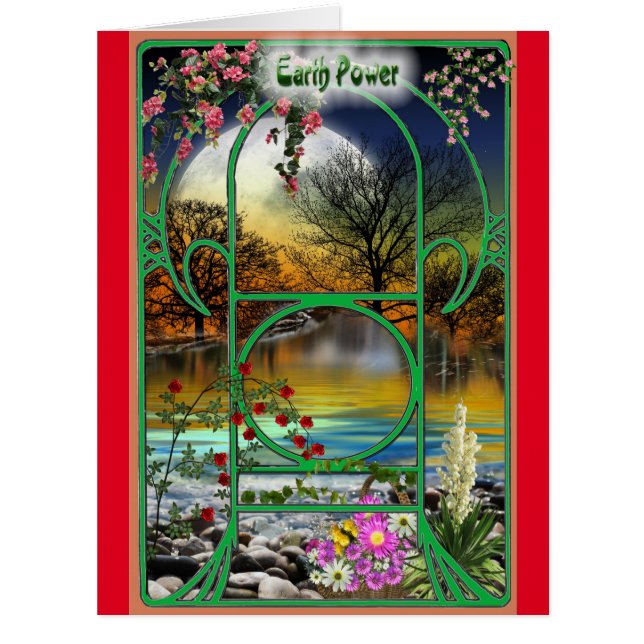 Cartão Minha placa de energia da Terra (Frente)