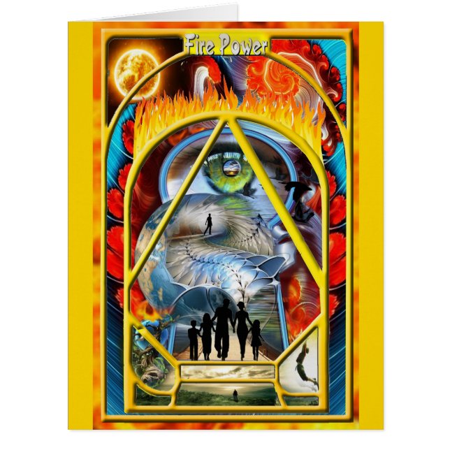 Cartão Minha Placa de Energia de Fogo (Frente)