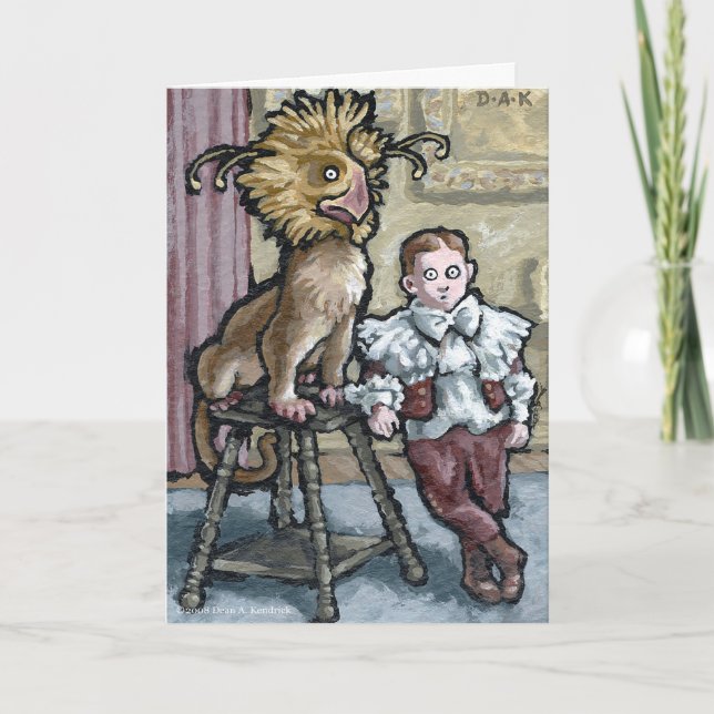 Cartão Minha primeira frase nº 2 - saudação surreal do De (Frente)