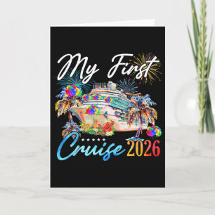 Cartão Minha Primeira Viagem de Cruzeiro 2026 Divertida P