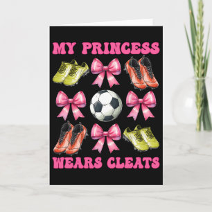 Cartão Minha Princesa Usa Crachás Mãe de Futebol Dia das 