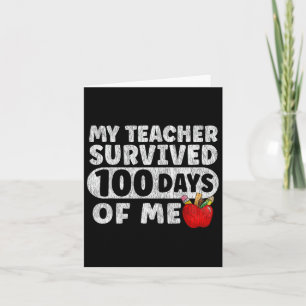 Cartão Minha Professora Sobreviveu A 100 Dias De Minhas M