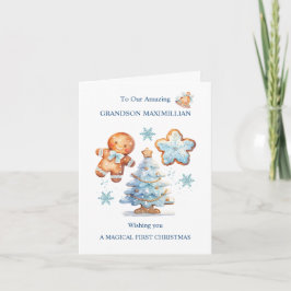 Cartão Minha rua de Natal Garoto Neve