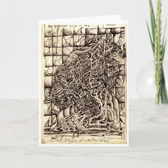 Cartão Minha suite de banheiro no palácio de azulejos rac (Frente)