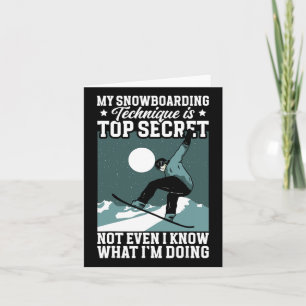 Cartão Minha técnica de snowboard