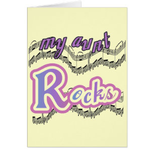 Cartão Minha tia Rocks Camisetas e presentes