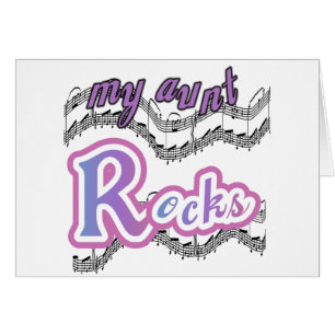 Cartão Minha tia Rocks Camisetas e presentes
