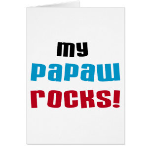 Cartão Minhas camisetas e presentes do Papaw Rocks