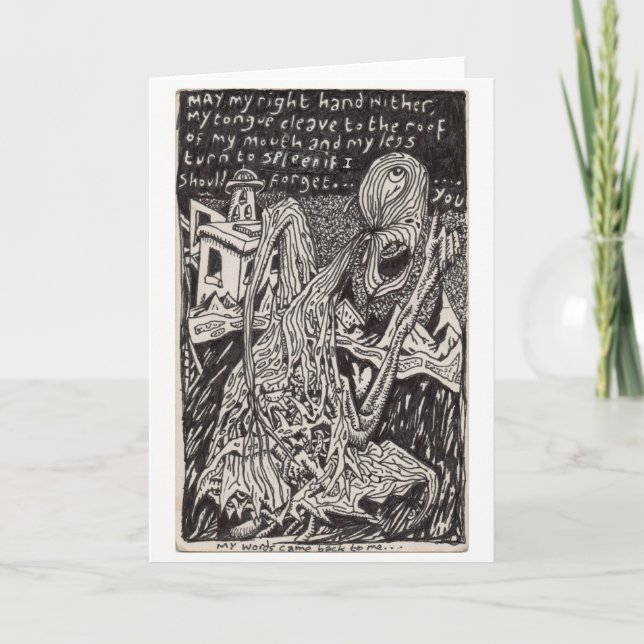 Cartão Minhas palavras voltaram para mim... (Frente)