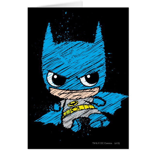 Cartão Mini Batman Sketch (Frente)