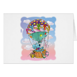 Cartão Mini ratos e balão grande