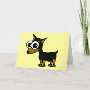 Cartão Miniature Pinscher Blank Greeting Card