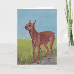 Cartão Miniature Pinscher Dog Art Greeting Card