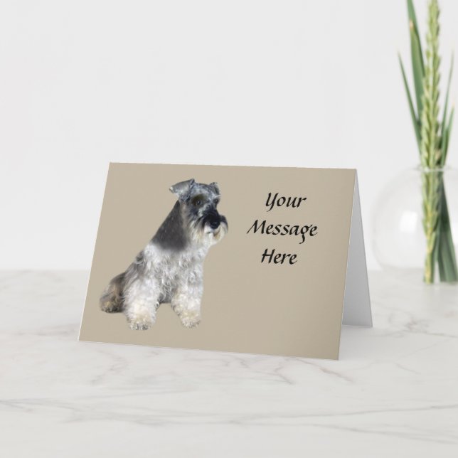 Cartão Miniature Schnauzer Greeting Card (Frente)