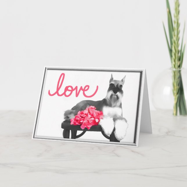Cartão Miniature Schnauzer Greeting Card (Frente)