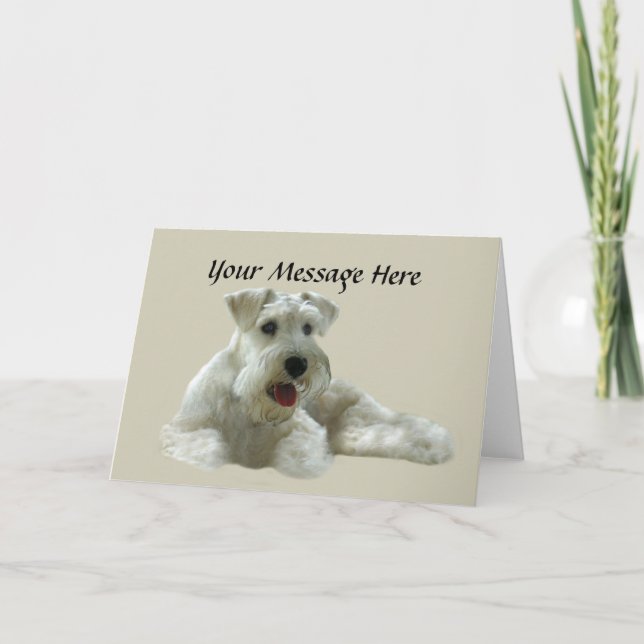 Cartão Miniature Schnauzer Greeting Card (Frente)