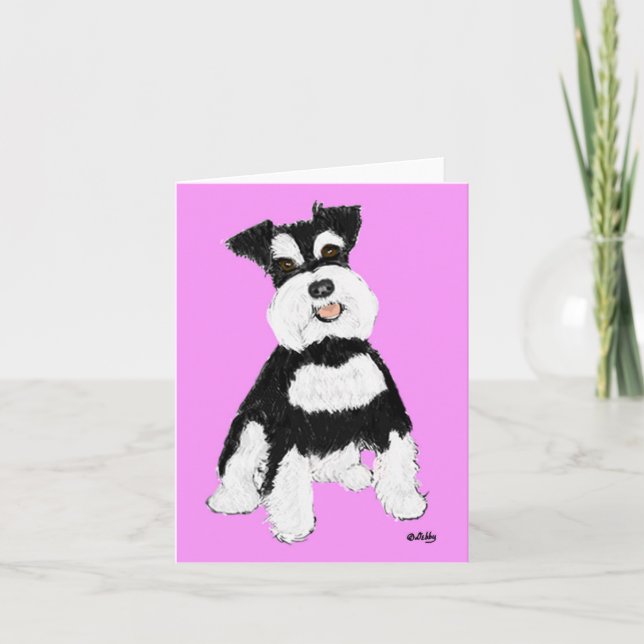 Cartão Miniature Schnauzer Note Card (Frente)