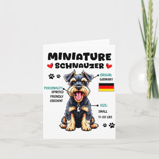 Cartão Miniature Schnauzer Owner Funny Mini Schnauzer Lov (Frente)