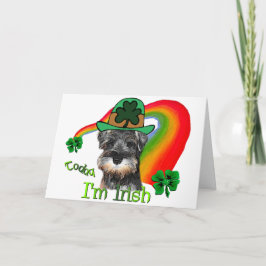 Cartão Miniature Schnauzer St Patricks