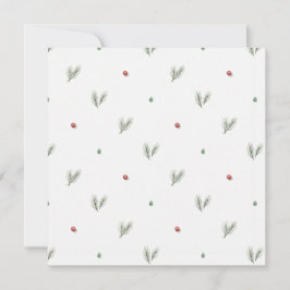 Cartão Minimal Christmas Pattern, Scandinavian Pine