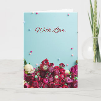 Cartão Minimal Floral Greeting Card – With Love Botanical