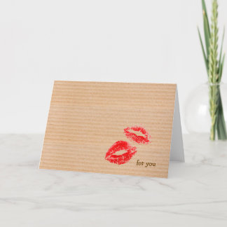 Cartão Minimal Red Lip Print