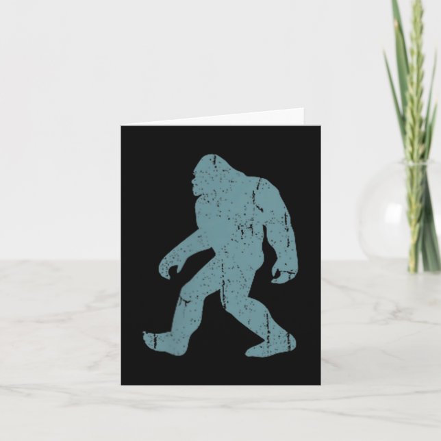Cartão Minimalist Bigfoot Cket Logo Sasquatch Cryptid Coo (Frente)