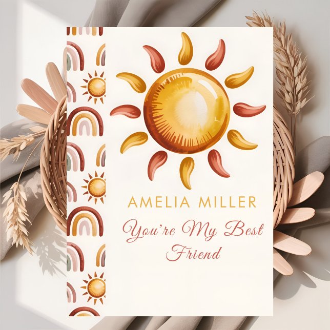 Cartão Minimalist Boho Rainbow Celebration (Criador carregado)