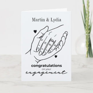 Cartão Minimalist Congratulations on your Engagement