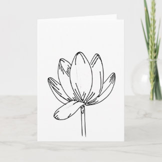 Cartão Minimalist Lotus Flower Sympathy