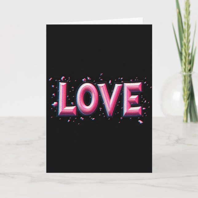 Cartão Minimalist Love Text Card (Frente)