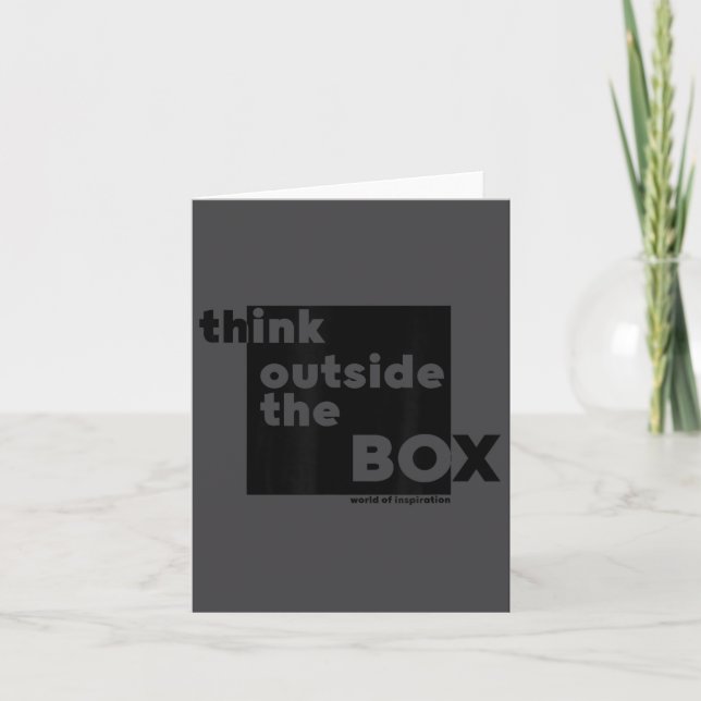 Cartão Minimalist Think Outside The Box  (Frente)