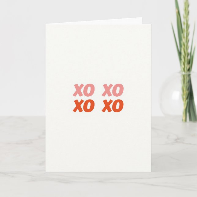 Cartão Minimalist Xo Love Card (Frente)