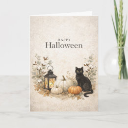 Cartão Minimalista Algodão Branco Ramos Eucalipto Hallowe