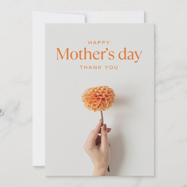 Cartão minimalista branco e laranja (Frente)