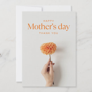 Cartão minimalista branco e laranja