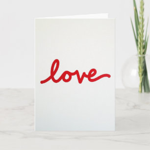 Cartão Minimalista de Amor Vermelho