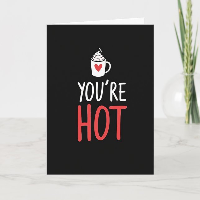 Cartão Minimalista de Café Quente (Frente)