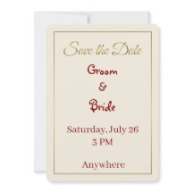 Cartão Minimalista de Salvar a Data