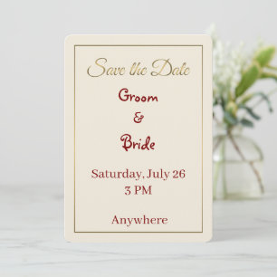 Cartão Minimalista de Save the Date