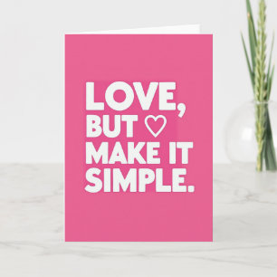 Cartão Minimalista Mantenha o Amor Simples