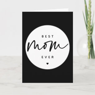 Cartão Minimalista Melhor Mãe de Todos os Tempos elegante