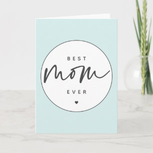 Cartão Minimalista Melhor Mãe do Mundo elegante Tipografi