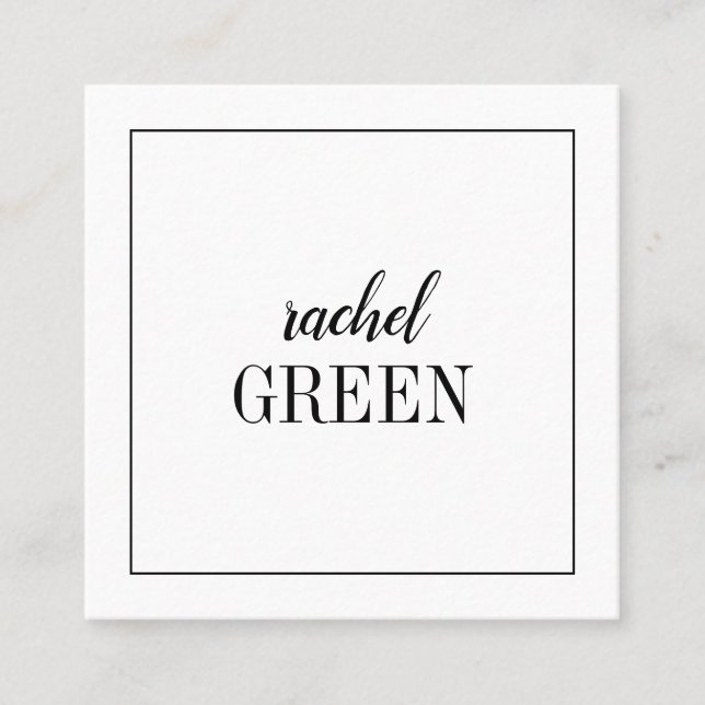 Cartão minimalista quadrado (Frente)