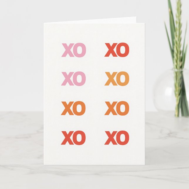 Cartão Minimalista Quente Xo (Frente)