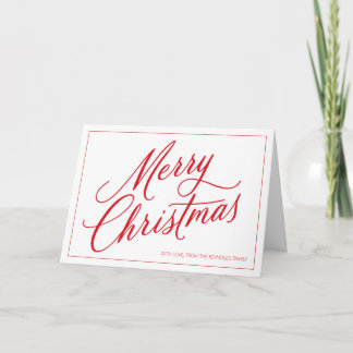 Cartão Minimalistic Merry Christmas Greeting Card